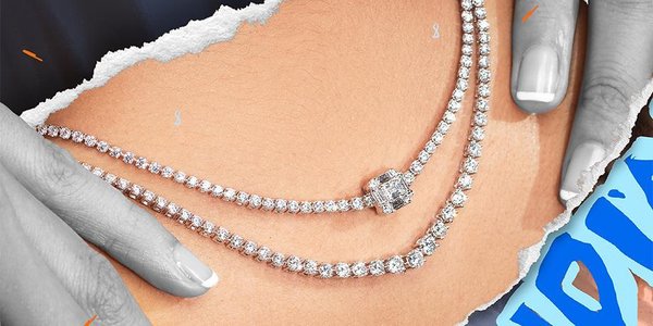 kalung emas putih elegan